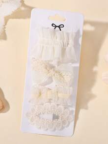 4/5pcs Bohemian Style Cute Bowknot Hair Clips, Sweet Kids Fashion Hair Accessories Gift Set - Multicolor - View 14