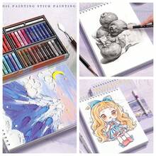 60-Sheet (120-Page) Thick Sketchbook, 140g, For Students 2088-2230 - 2230 Pôr do sol - 查看 3