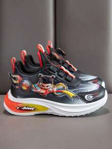 Pantofi de baschet cu cataramă rotativă de primăvară pentru băieți, pantofi sport antiderapanți pentru copii mari, fete - roșu - Vizualizare 7