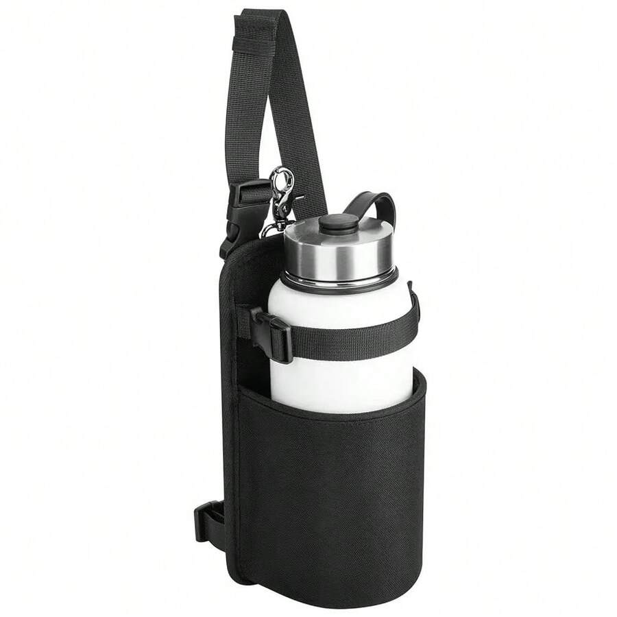 Xxerciz Water Bottle Holder For Horse Saddle, Nylon Water Bottle Carrier Bag With Metal Clip And Handle Strap For English Western Saddles