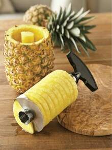 1pc Stainless Steel Pineapple Corer And Slicer, Fruit Core Removal Tool, Household Kitchen Gadget,Outdoor,Camping Kitchen Tools,A Labor-Saving Tool Suitable For Girls,Summer,Beach Party,Portable Small Tool,Random Color And Style - Multicolor - View 2