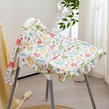 1 buc bavetă pentru bebeluși și husă pentru scaun înalt, pentru 6-24 de luni, fete sau băieți, cu mâneci lungi pentru bebeluși, articole esențiale pentru înțărcare conduse de bebeluși pentru mâncat, hrănirea bebelușilor, economisirea mizeriei