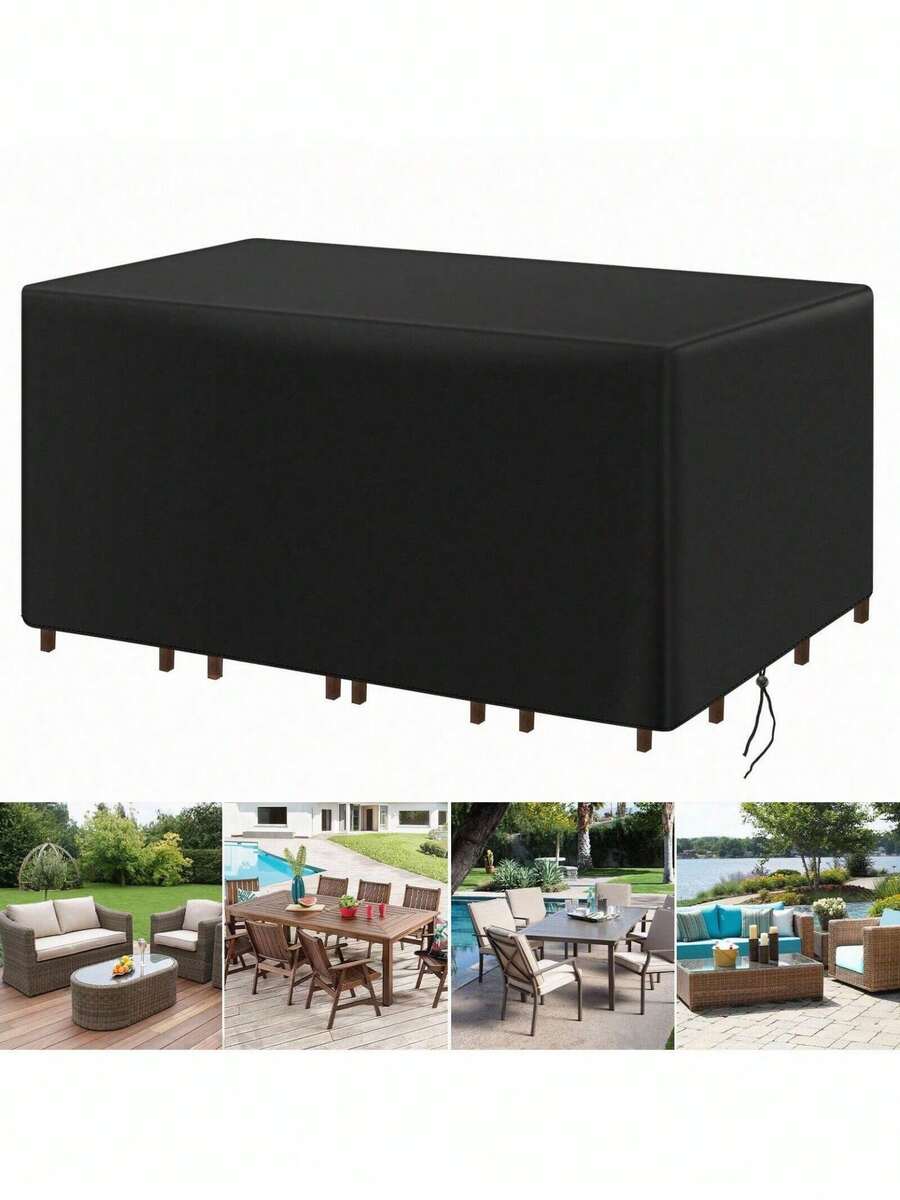 Multi-Size Outdoor Patio Garden Furniture Waterproof Cover, Rain/Snow Chair Sofa Table Dust Proof Cover, Women's Day, Travel Essentials, Wedding Favors, Y2k, Bedroom, Car Accessories Women, Kitchen Decor,Kitchen Decor,Household Items,Mother's Day Gift,Bedroom Decor,Garden,Kitchen Decor,Summer,Beach,Travel Essentials,Room Decor,Squishy,Graduation - Multicolor - View 1