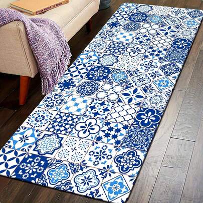 [1 Parça Vintage Alan Halısı Yumuşak] 1 Parça Vintage Alan Halısı, Yorgunluk Önleyici Mutfak Paspası, Emici Çamaşır Odası Halısı, Yumuşak Ayaklı Minder, Koridor, Banyo, Oturma Odası, Ev Dekorasyonu, Balkon, Giriş, İç Mekan Malzemeleri