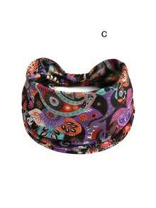 Bộ 3 băng đô co giãn thắt nút họa tiết Paisley cổ điển, phụ kiện tóc đa năng phong cách Boho cho nữ, thích hợp cho yoga, thể thao. - Nhiều màu - Xem 5