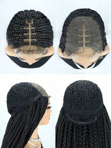 30 Inch Synthetic Braided Wig With 4"X4" Lace Front, Lace Box Braided Wig For Daily Wear - Multicolor - View 8