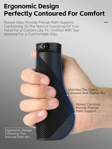 WEST BIKING 1 Pair Bicycle Handlebar Grips Anti-Slip Grips Mountain Bike Shock Absorber Protective Covers Handlebar Grips Black - Black - View 8