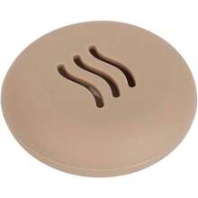 Soporte para Esponjas de Polvo de Silicona, Estuche de Almacenamiento de Esponja de Maquillaje Porttil, Transpirable, Prevencin de Polvo, Marrn, para Viajes - inicial - Ver 4