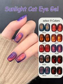12ml Autumn And Winter Nails Retro Brilliant Flashing Red Blue Gold Glass Beads High-Density Nail Polish Glue For Nail Salon Whitening Popular Nail Art Nail Supplies Christmas Nails - 彩色 - 查看 2