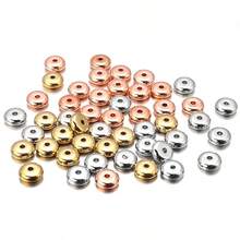 200/400颗混色4-6mm CCB吊坠隔珠轮珠椭圆形扁平圆形散珠金银色适用于DIY珠宝制作配件 - 扁圓形 - 查看 8