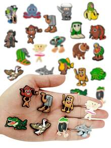 21 قطعة أو 36 قطعة/عبوة من إكسسوارات الأحذية الكيوت الإيطالية DIY للكلوغز والصنادل، إكسسوارات قابلة للإزالة بتصميم كاواييي "تونغ تونغ تونغ ساحور ترلالرو ترلالا"، هدايا وديكورات لحفلات الأعياد والمناسبات، بتصميمات مميزة مثل البرمبيرو والتمساح والليريلي لاريلا والجلوربو والفروتو والدريلو - متعدد الألوان - مشاهدة 3