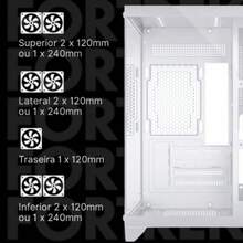 Gabinete Gamer Fortrek Clarity Vidro Temperado Micro Atx Preto ou Branco - Branco - Visão 7