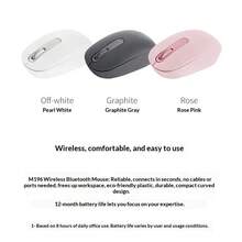 Chuột không dây Logitech M196, Bluetooth 5.0, sử dụng tại văn phòng và nhà riêng, nhỏ gọn và thoải mái, dùng pin, màu đen/trắng/hồng. - Hồng - Xem 5