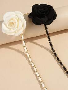 1 Piece Elegant Camellia Waist Chain For Women - Versatile & Casual, Ideal For Daily Commute, Holiday Gifting, Party & Gathering