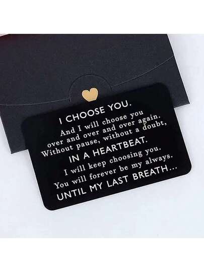 Unique I Choose You Wallet Insert Card - Perfect Christmas Or Anniversary Gift For Men!