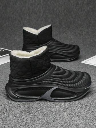 Men's Snow Boots, New Autumn/Winter EVA Material, Windproof, Warm, Outdoor Snow Anti-Slip Waterproof, Thermal Lining, Cold-Resistant, Lightweight, Comfortable, Mid-Calf Winter Boots, Strong Wrapping, Outdoor Sub-Zero Thermal Insulation, Men's Winter Boots