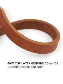 1pc Handmade Braided Genuine Leather Pet Collar, Suitable For Medium To Large Dogs, Multifunctional Leash