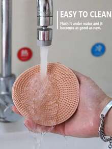 1pc Finger Grip Bath Brush Exfoliating Scrubber – Ergonomic Finger Loops For Easy Hold In Shower, Deep Cleans Skin, Removes Dead Skin & Dirt, Gentle Body Wash Tool For Daily Exfoliation, Achieves Smooth & Soft Skin, Practical Bathroom Beauty Accessory - Multicolor - View 3