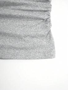 3件套女士休闲修身爱心褶皱纯色圆领短袖T恤套装 夏季 - 彩色 - 查看 3