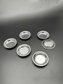 12 Pcs Stainless Steel Paint Palette Set, Round Paint Mixing Palette Trays With Easy-Pour Spout & Lightweight Design - Artist-Grade Watercolor Palettes For Acrylic, Oil Paints, Ideal For Artists & Hobbyists, Paint Palette Tray, Artistic Supplies, Sleek Metallic Finish, Smooth Surface, Metal Art Supplies, Ideal For Watercolors - Multicolor - View 8