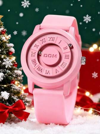 DOM 1 pieza Reloj de hombre, reloj de cuarzo a la moda y personalizado, con tecnología avanzada de levitación magnética sin espejo y bola de acero magnético, resistente al agua