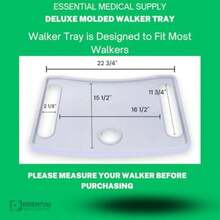 Essential Medical Universal Folding Walker Tray with Cup Holders(default) - Multicolor - Ver 5