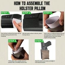 Holster Wedge Pillow Kit AIWB Appendix Carry U2013 Comfort Wedge Pad Subcompact, Compact Full Size Gun Holsters U2013 3 Size Concealment Pillows, Khaki - Khaki - View 6