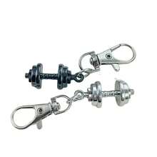 2 Stück realistische Silber & Schwarz Kurzhantel Schlüsselanhänger, geeignet als Accessoire für Fitness-Enthusiasten, beliebtes kleines Geschenk für Freund/Freunde, Autoaccessoires für Frauengeschenke, Geschenke für Männer, Handyzubehör
