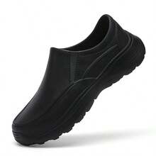 Zapatos antideslizantes y resistentes al agua con suela blanda y diseño minimalista para chef - Negro - Ver 8