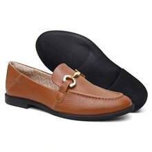 USEVITTAL Mocassim Feminino  básico  Casual    Couro genuíno    Mocassim  Escritório    Todas - Caramelo - Visão 3