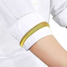 1pc/2pcs/4pcs Metal Spring Elastic Arm Band, Non-Slip Shirt Sleeve Holder, Clothing Decor Cuff Strap, Unisex - Gold/Silver/Black - Multicolor - View 11