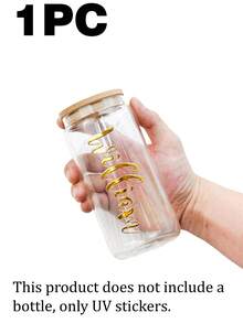 1/3/5pcs Personalized Name Stickers, 1.5-3 Inch Labels, Name Stickers, Customized Gold Stickers, Gold UV Name Stickers, Date Stickers, DIY Gifts, Handmade Items, Customized UV Stickers, Wedding Stickers, Gift UV Stickers - Gold - View 14