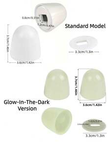 6Pcs Universal Luminous Toilet Seat Screw Caps Fluorescent Bolt Covers Bathroom Safety Toilet Accessories - Multicolor - View 2