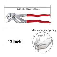 1pc 7/10Adjustable Eagle Beak Wrench - Water Pipe Pliers With 0-68mm Opening Multi-Purpose Press Clamp For Plumbing Household - Multicolor - View 8