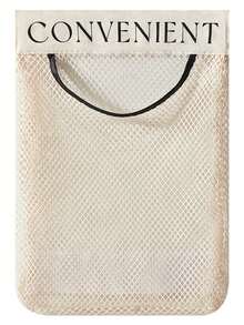 1pc Kitchen Garbage Bag Storage Rack Wall-Mounted Large Capacity Plastic Bag Storage Net With Hook-And-Loop - Multicolor - View 9