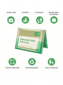 10/50/200片装一次性马桶座垫，便携式旅行露营酒店浴室防水马桶座垫，防水一次性马桶座垫 - 保护垫 - 便携式，适用于公共卫生间、旅行和度假 - 彩色 - 查看 7