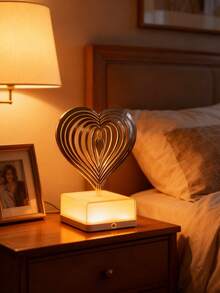 1pc 3D Rotating Atmosphere Light - 16 RGB Colors, USB Rechargeable, Touch Dimming, Creates Enchanting Visual Effects For Bedroom, Bar Or Coffee Table - Multicolor - View 8