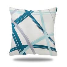 TOPSSCTR 1 buc. Față de pernă cu model geometric modern - 45 x 45 cm, huse de pernă moi și confortabile 100% poliester pentru canapea, dormitor, pat, lavabilă la mașină, față de pernă albastră, portocalie, fără umplutură - Multicolor - Vizualizare 12
