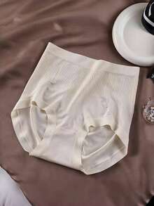 3pcs Women High Waist Panties, Seamless 3D Butt Lifting Postpartum Abdomen Control Briefs - Multicolor - View 3