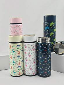 1 Piece, 350ml Insulated Cup, Cartoon-Print Stainless Steel Mug, Suitable For Daily Study And Office Use, An All-Season Gift. - Multicolor - View 6