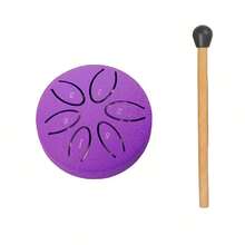 3-Zoll 6-Ton Hohlminidrum, Stahlblattdrum, Trommel aus Kohlenstoffstahl, Regentrommel, Schlaginstrument, geeignet für Anfänger, Trommelspielsachen, Outdoor Regenwaldinstrument, Camping, Meditation oder Yoga, Musik-Erleuchtungsgeschenk - Verschiedenfarbig - Übersicht 12