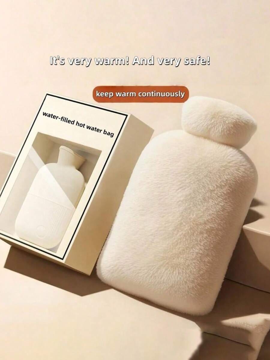 2000毫升/1000毫升/500毫升热水袋，带软套和羊毛外套 - 经典热水袋，冬季圣诞保暖用品，可缓解疼痛、颈肩疼痛、暖脚、缓解痛经，适用于冷热疗法，推荐作为圣诞礼物送给家人、朋友和女朋友。 - 彩色 - 查看 1