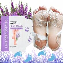 GZE 去角质足膜，深层滋润，有效去除死皮、硬皮和干裂的脚后跟，去除老茧 - 5-7天即可见效，1双装