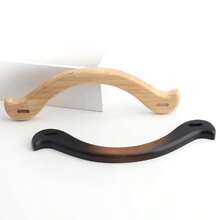 2 pièces Poignées de sac en bois en forme de U, poignées remplaçables décoratives en forme d'arche pour sac tressé/sac bandoulière, accessoires de portefeuille DIY - Multicolore - Voir 4