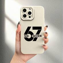 Funda de teléfono a prueba de golpes Una funda de teléfono elegante con un diseño minimalista de números, que ofrece protección completa para la lente contra caídas, compatible con los modelos de  17, 17 Pro, 17 Pro Max, así como de 11 a 16 Pro Max, Air, Mini y Plus. Es el regalo práctico perfecto, funda de teléfono suave, ligera, ajustada y a prueba de golpes. - 1 pieza - Ver 4