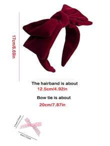 1pc Elegant Korean Style Bow Headband, Suitable For Women And Girls, Hair Accessory, Stylish For Daily And School Wear, All Seasons - Multicolor - View 9