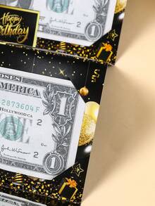 一套黑色金色生日礼物现金卡包，生日派对回礼袋，生日现金礼物包装袋（含信封），趣味送礼方式，惊喜现金盒，黑色金色生日派对装饰用品（2026），黑色金色生日派对用品，婚礼回礼，节日庆典情人节生日礼物用品 - 黑金色氣球 - 查看 8