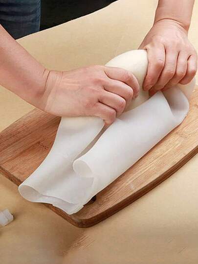 Two Silicone Kneading Bag Dough Hooks, A White Flour Mixing Bag And A Homemade Bread And Pastry Kitchen Dough Mixer Bag