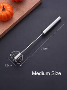 Rotating Semi-Automatic Eggbeater, Stainless Steel Eggbeater,Egg Scrambler,Hand Mixer, Allows You To Stir Easily Without Feeling Tired, Used For Making Cream Of Egg Beater