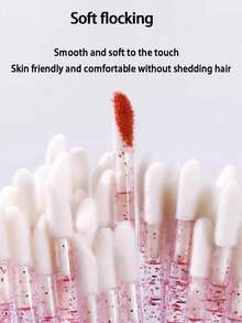 50 PIEZAS, Cepillo de labios, Cepillo de labios desechable, Aplicador de brillo labial, Cepilla de algodón cosmético, Cepillo de limpieza micro, Herramienta para extensiones de pestañas, Se puede usar para aplicar lápiz labial/brillo labial/esmalte de uñas/corrector/maquillaje de ojos, También se puede usar como bastoncillos de limpieza - Multicolor - Ver 7